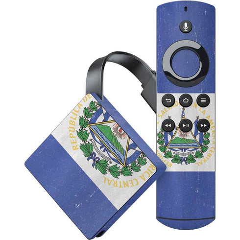El Salvador Flag Distressed Amazon Fire TV Skin
